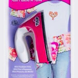 #1373**Tulip Mini Fashion Iron - Pink and White